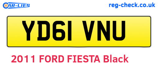 YD61VNU are the vehicle registration plates.