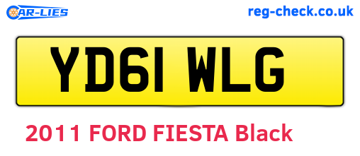 YD61WLG are the vehicle registration plates.