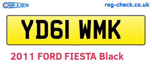 YD61WMK are the vehicle registration plates.