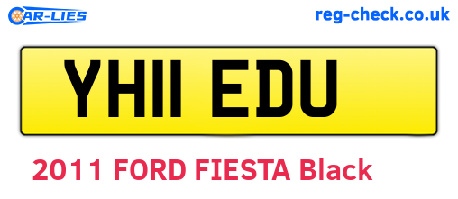 YH11EDU are the vehicle registration plates.