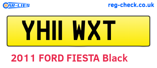 YH11WXT are the vehicle registration plates.