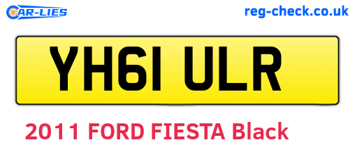 YH61ULR are the vehicle registration plates.