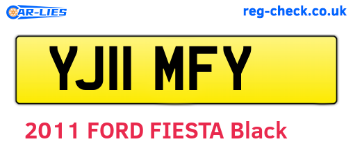YJ11MFY are the vehicle registration plates.