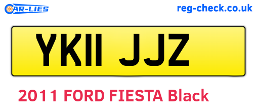 YK11JJZ are the vehicle registration plates.