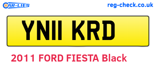 YN11KRD are the vehicle registration plates.