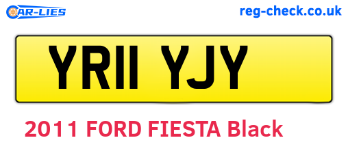 YR11YJY are the vehicle registration plates.