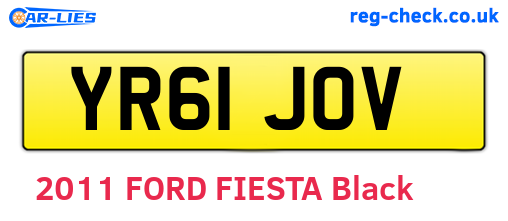 YR61JOV are the vehicle registration plates.