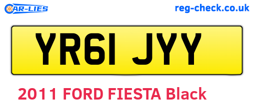 YR61JYY are the vehicle registration plates.