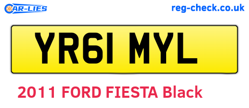 YR61MYL are the vehicle registration plates.