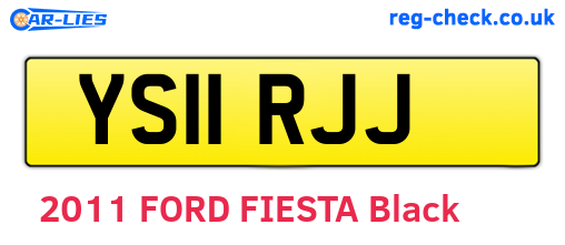 YS11RJJ are the vehicle registration plates.
