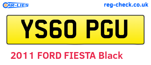 YS60PGU are the vehicle registration plates.