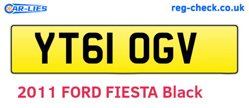 YT61OGV are the vehicle registration plates.