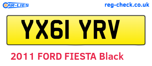 YX61YRV are the vehicle registration plates.