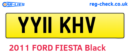 YY11KHV are the vehicle registration plates.