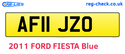 AF11JZO are the vehicle registration plates.