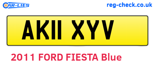 AK11XYV are the vehicle registration plates.