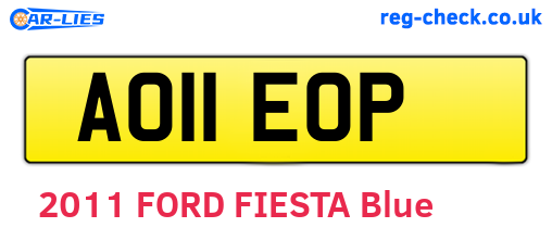 AO11EOP are the vehicle registration plates.