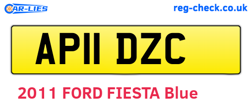 AP11DZC are the vehicle registration plates.
