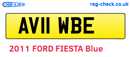 AV11WBE are the vehicle registration plates.