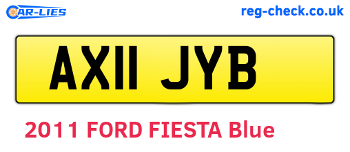 AX11JYB are the vehicle registration plates.