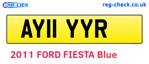 AY11YYR are the vehicle registration plates.