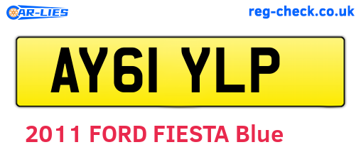 AY61YLP are the vehicle registration plates.