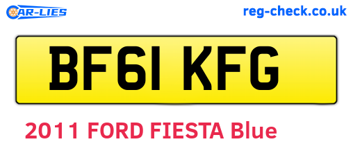 BF61KFG are the vehicle registration plates.