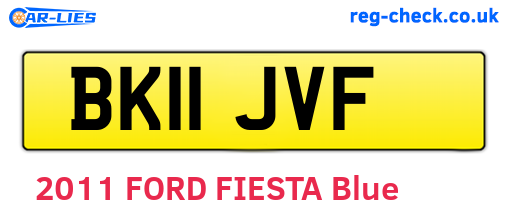 BK11JVF are the vehicle registration plates.
