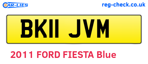 BK11JVM are the vehicle registration plates.