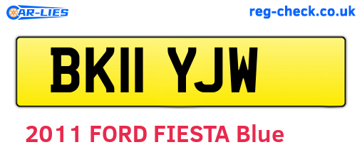 BK11YJW are the vehicle registration plates.