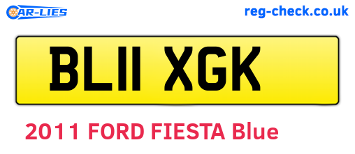 BL11XGK are the vehicle registration plates.