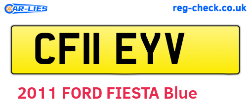 CF11EYV are the vehicle registration plates.
