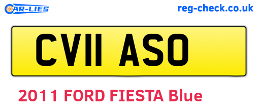 CV11ASO are the vehicle registration plates.