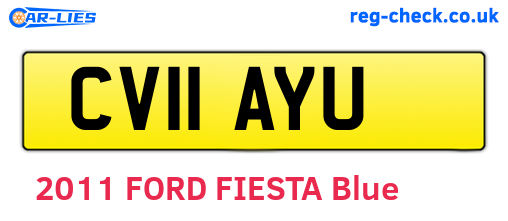 CV11AYU are the vehicle registration plates.