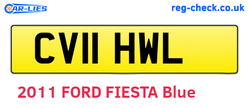 CV11HWL are the vehicle registration plates.