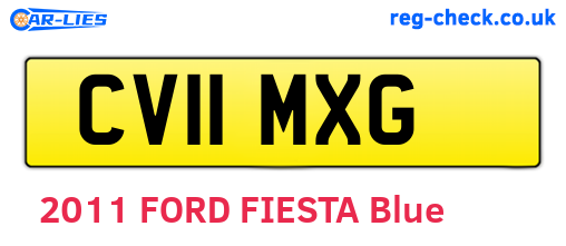 CV11MXG are the vehicle registration plates.