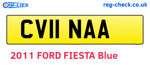 CV11NAA are the vehicle registration plates.