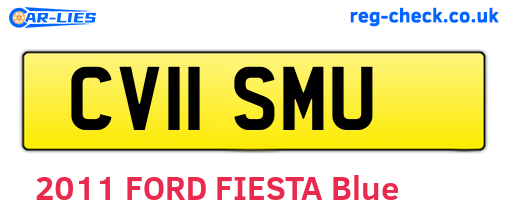 CV11SMU are the vehicle registration plates.