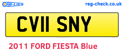 CV11SNY are the vehicle registration plates.