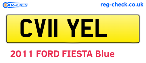 CV11YEL are the vehicle registration plates.