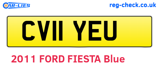 CV11YEU are the vehicle registration plates.