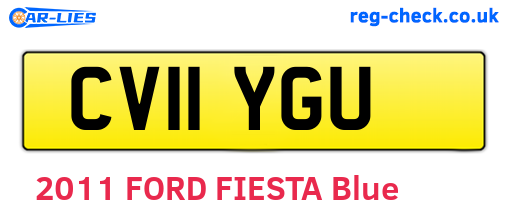 CV11YGU are the vehicle registration plates.