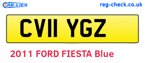 CV11YGZ are the vehicle registration plates.
