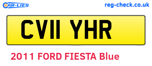 CV11YHR are the vehicle registration plates.
