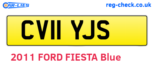 CV11YJS are the vehicle registration plates.