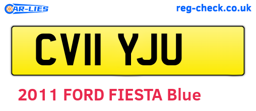 CV11YJU are the vehicle registration plates.
