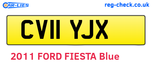 CV11YJX are the vehicle registration plates.