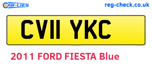 CV11YKC are the vehicle registration plates.