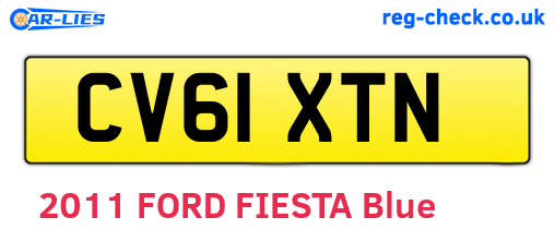 CV61XTN are the vehicle registration plates.