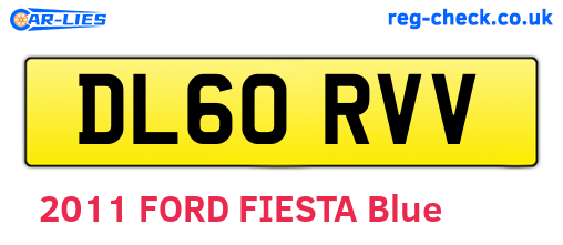 DL60RVV are the vehicle registration plates.